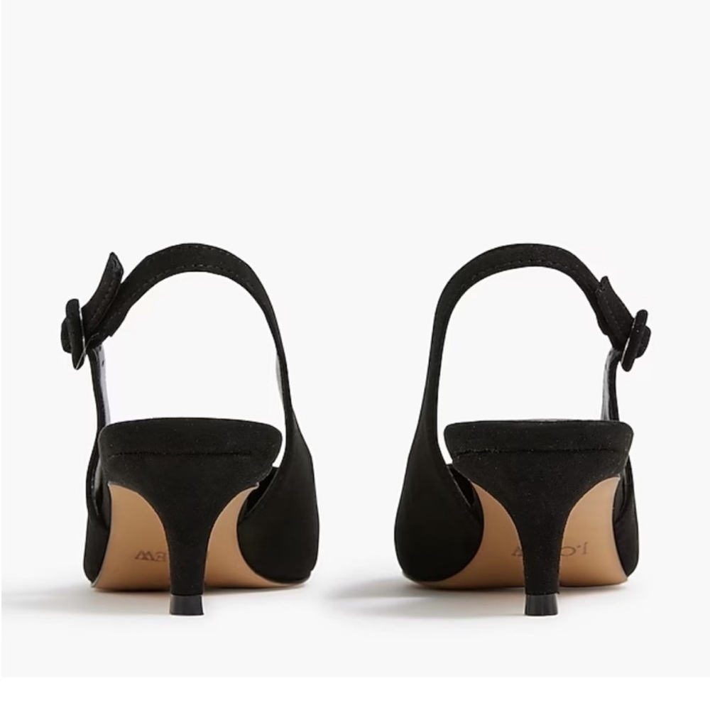 J Crew Black Slingback Kitten Heels - NEW - size 10 - Picture 3 of 7